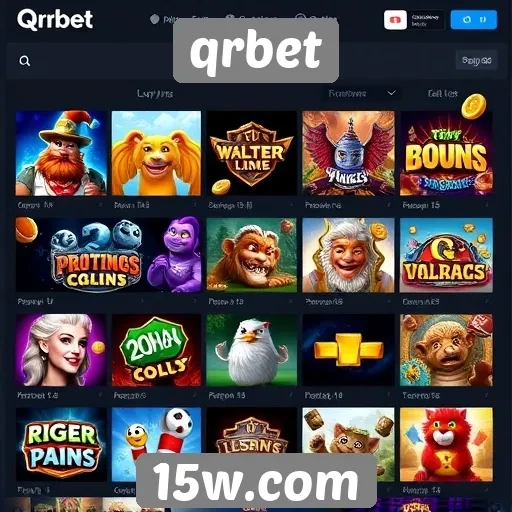 Variedade de jogos disponíveis na plataforma qrbet